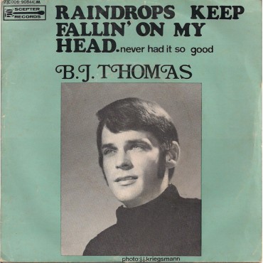  Raindrops Keep Fallin' On My Head–  PARTITURA DE UM DOS CLÁSSICOS DE B.J tHOMAS (MELODIA)